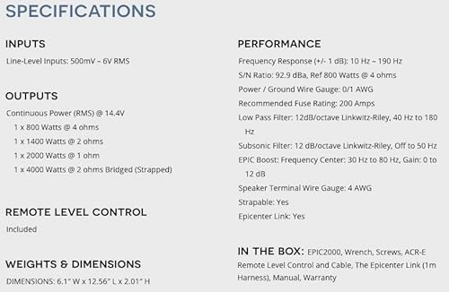 AudioControl EPIC2000