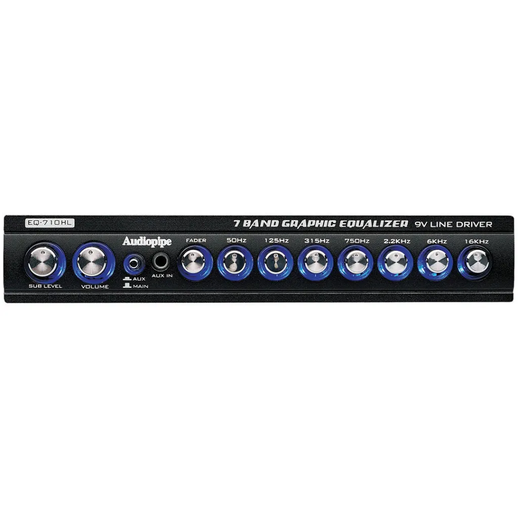 Audiopipe 7 Band Graphic Equalizer with HI/LO Converter