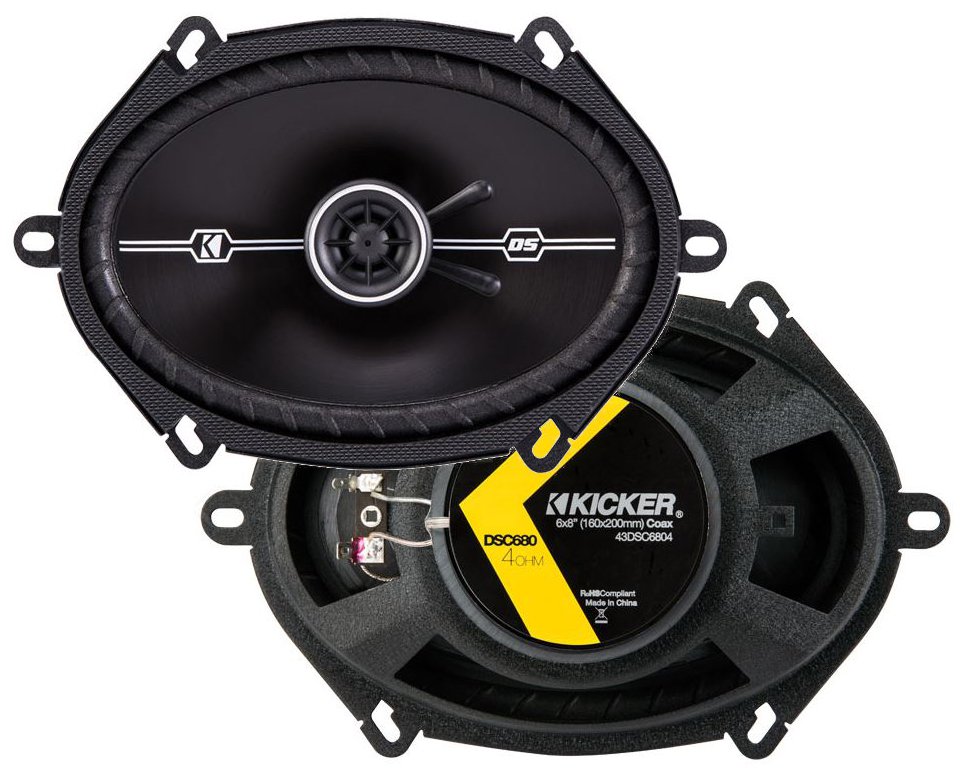 Kicker DSC680 6x8-Inch Coaxial Speakers, 4-Ohm