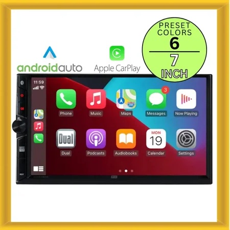 [DCPA723W] Dual 7" Multimedia Receiver with Wireless Apple CarPlay & Android Auto