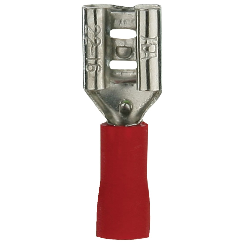 [RVFD250] Metra Install Bay Red Vinyl Female Quick Disconnect 22-18 Gauge .250